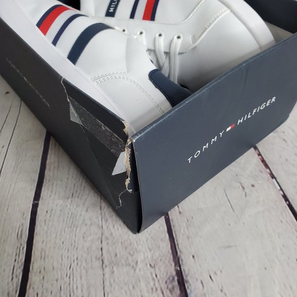 Tommy Hilfiger Men\'s Leather White Athletic Shoes - Thyme main image 11
